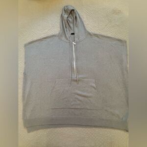 ATM Anthony Thomas Melillo Light Gray Zip-Up pop over Hoodie, Cashmere blend.